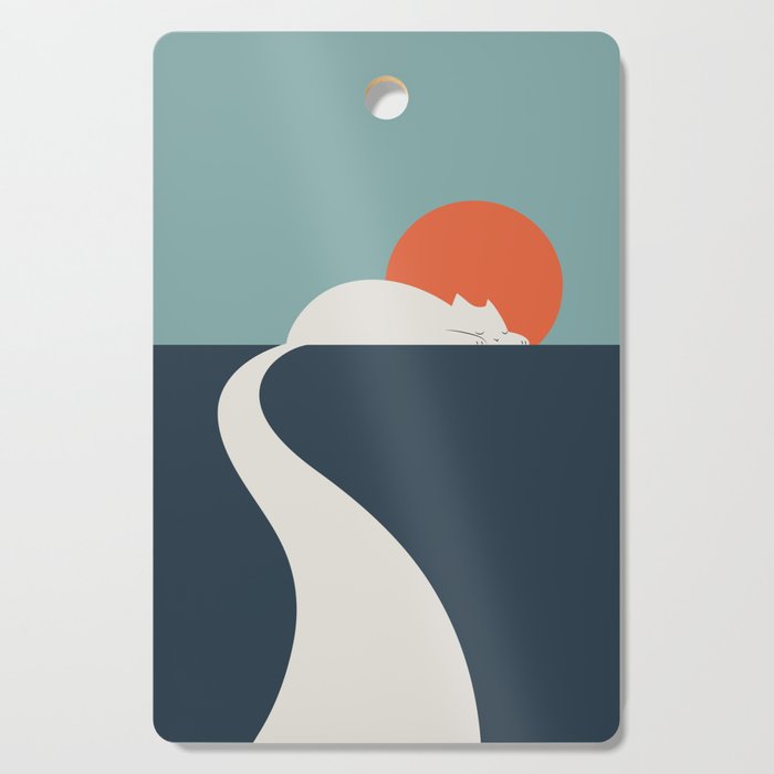 Cat Landscape 3 : Cat road Cutting Board Gallery Image 1