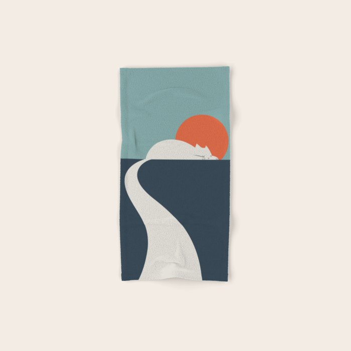 Cat Landscape 3 : Cat road Towels Gallery Image 1