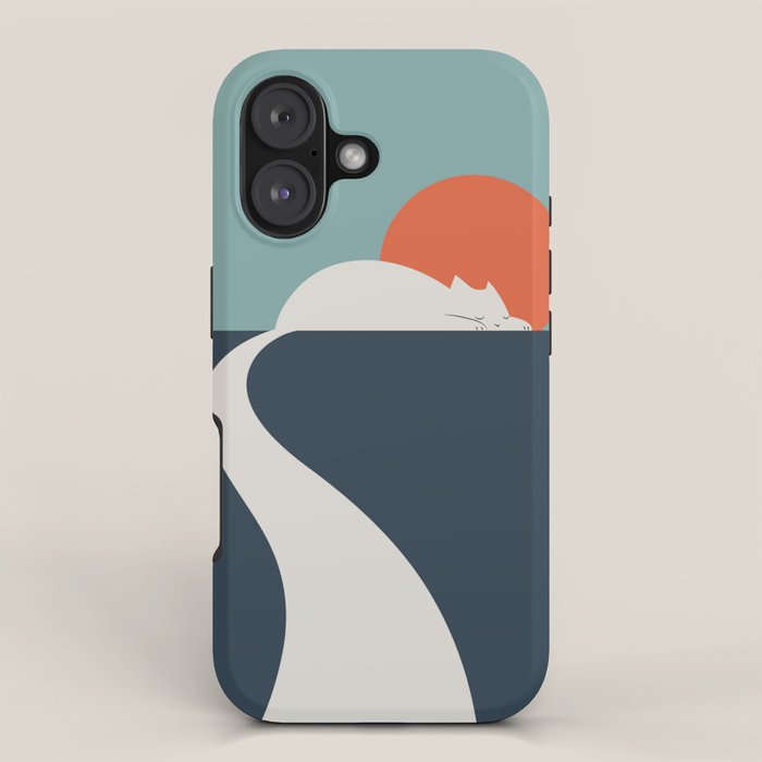 Cat Landscape 3 : Cat road iPhone Case Gallery Image 1