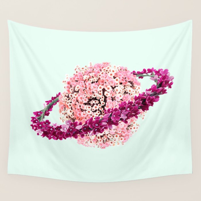 FLORAL PLANET Wall Tapestry Gallery Image 1