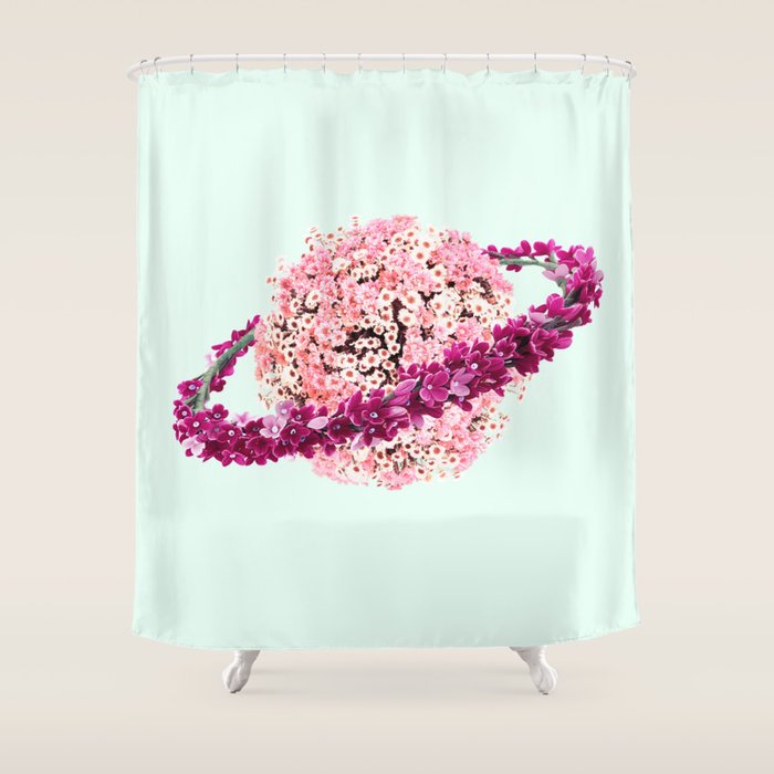 FLORAL PLANET Shower Curtain Gallery Image 1
