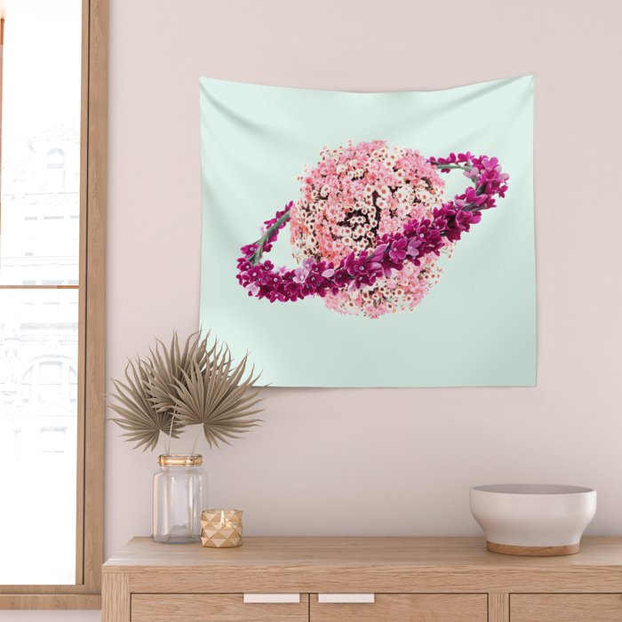 FLORAL PLANET Wall Tapestry Gallery Image 2