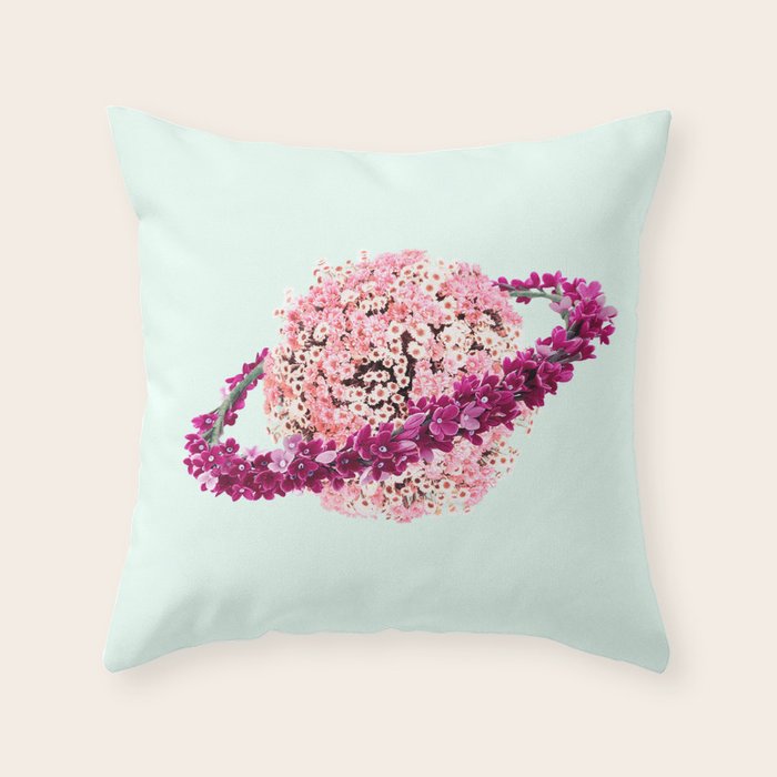 FLORAL PLANET Throw Pillow Gallery Image 6