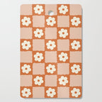 Flower Checker in Burnt Orange  Cutting Board Gallery Image 1
