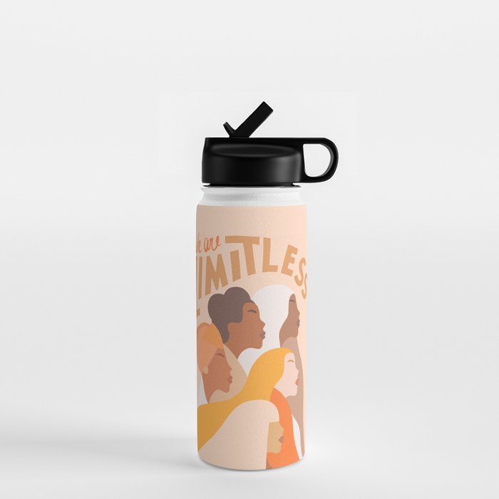 Girl Power - We are limitless  Water Bottle Gallery Image 1