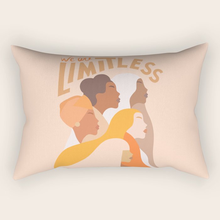 Girl Power - We are limitless  Rectangular Pillow Gallery Image 2