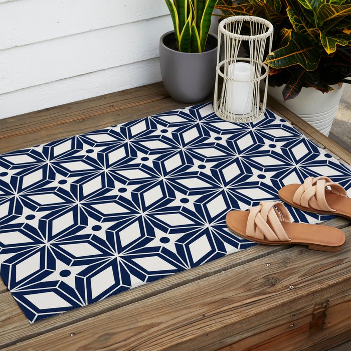 Starburst - Navy Outdoor Rug Gallery Image 2