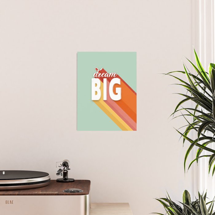 DREAM BIG - positive typography Poster Gallery Image 2