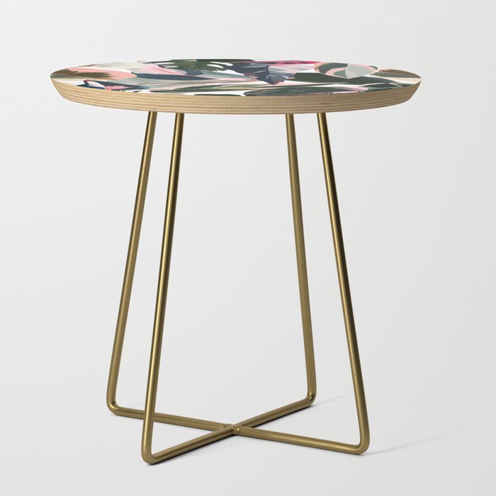 Colorful Tropical Palm Leaves on White Side Table Gallery Image 1