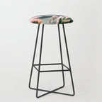 Colorful Tropical Palm Leaves on White Stool Gallery Image 1