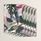 Colorful Tropical Palm Leaves on White Wrapping Paper Gallery Image 3