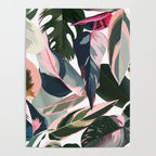 Colorful Tropical Palm Leaves on White Poster Gallery Image 4