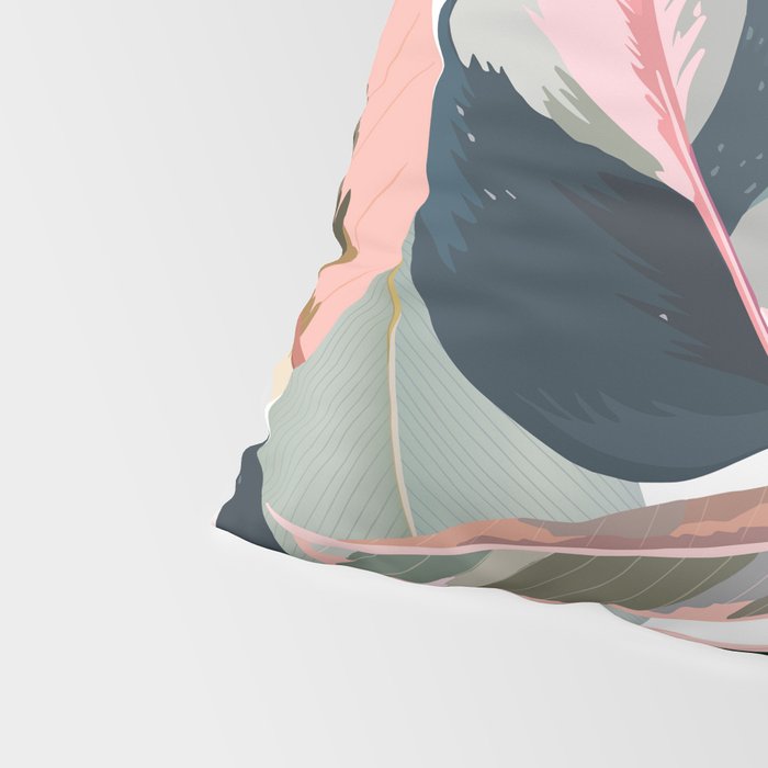 Colorful Tropical Palm Leaves on White Pillow Sham Gallery Image 4