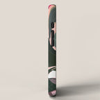 Colorful Tropical Palm Leaves on White iPhone Case Gallery Image 2