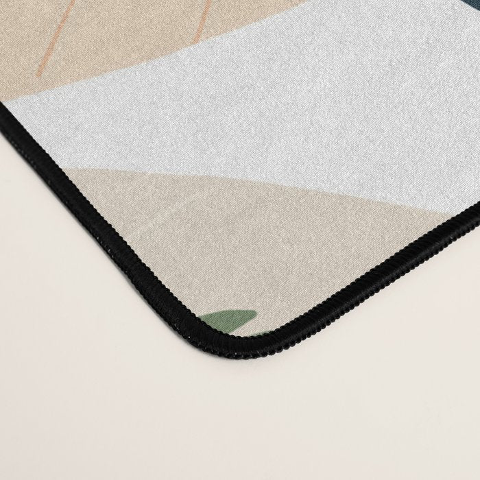 Colorful Tropical Palm Leaves on White Desk Mat Gallery Image 4