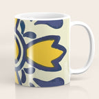 Yellow floral bold rustic talavera tile mexican interior design Coffee Mug Gallery Image 1