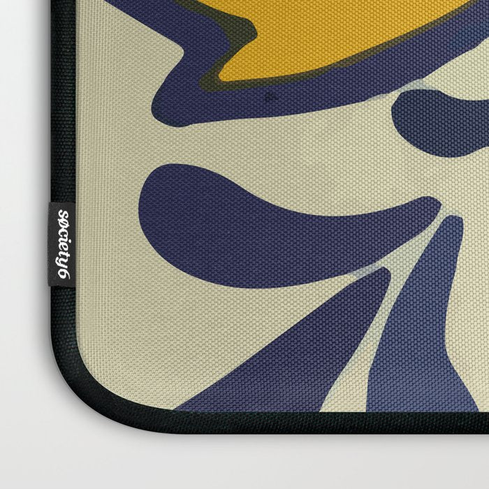 Yellow floral bold rustic talavera tile mexican interior design Laptop Sleeve Gallery Image 3