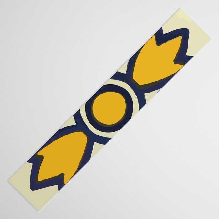 Yellow floral bold rustic talavera tile mexican interior design Table Runner Gallery Image 3
