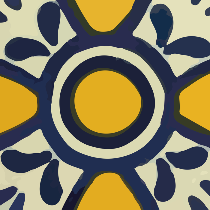 Yellow floral bold rustic talavera tile mexican interior design Coffee Mug Gallery Image 2