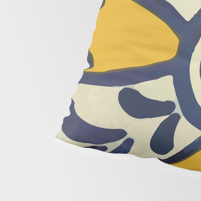 Yellow floral bold rustic talavera tile mexican interior design Pillow Sham Gallery Image 4