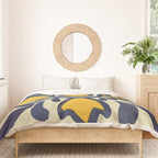Yellow floral bold rustic talavera tile mexican interior design Duvet Cover Gallery Image 3