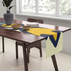 Yellow floral bold rustic talavera tile mexican interior design Table Runner Gallery Image 2