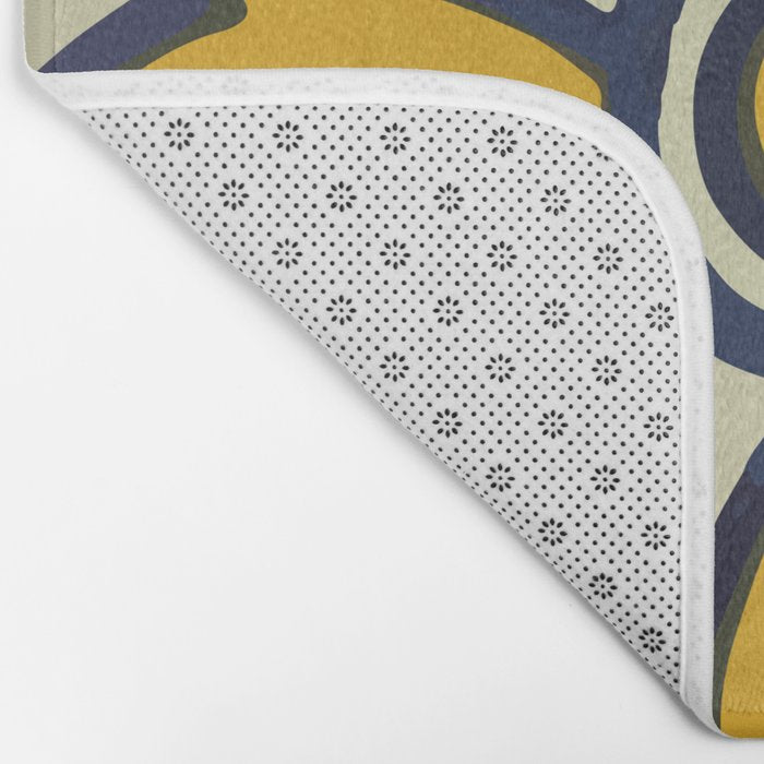 Yellow floral bold rustic talavera tile mexican interior design Bath Mat Gallery Image 2