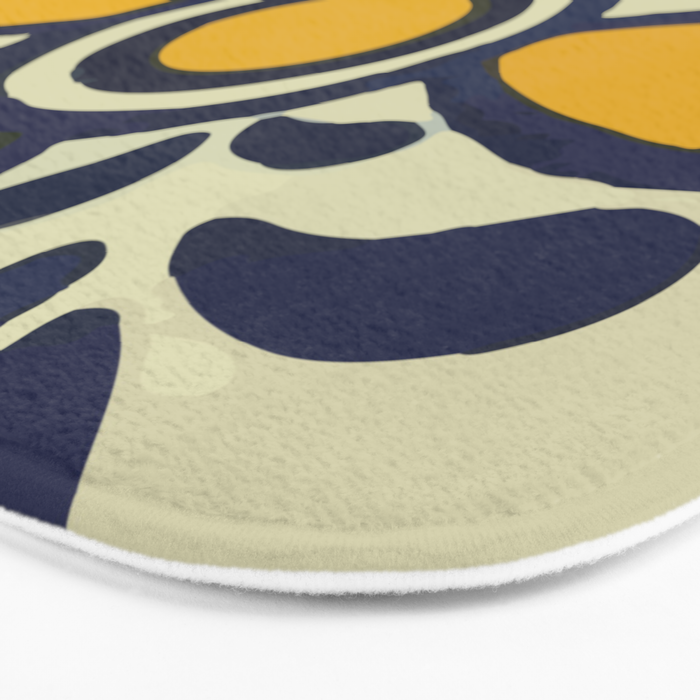 Yellow floral bold rustic talavera tile mexican interior design Bath Mat Gallery Image 3