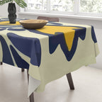 Yellow floral bold rustic talavera tile mexican interior design Tablecloth Gallery Image 3