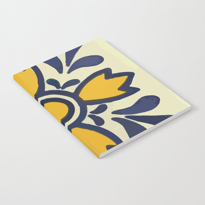 Yellow floral bold rustic talavera tile mexican interior design Notebook Gallery Image 1