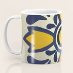 Yellow floral bold rustic talavera tile mexican interior design Coffee Mug Gallery Image 3