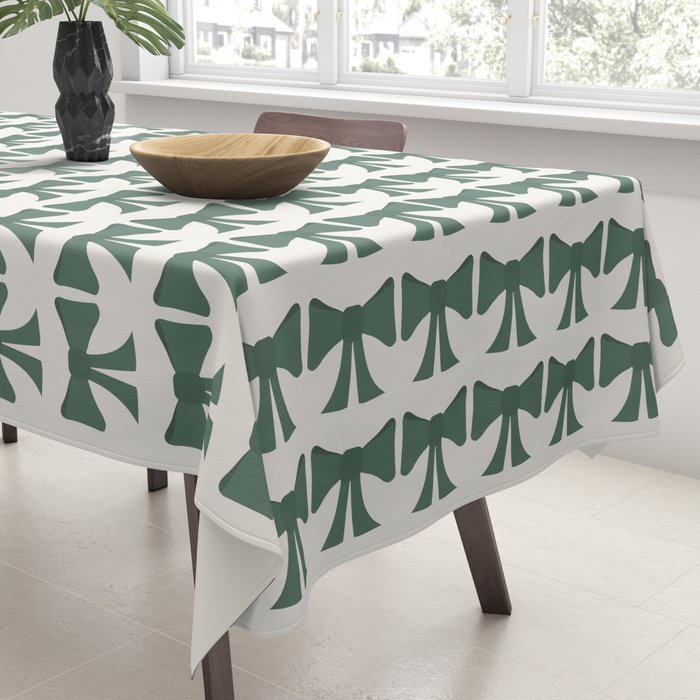 Vintage Bows IV Green Tablecloth Gallery Image 3