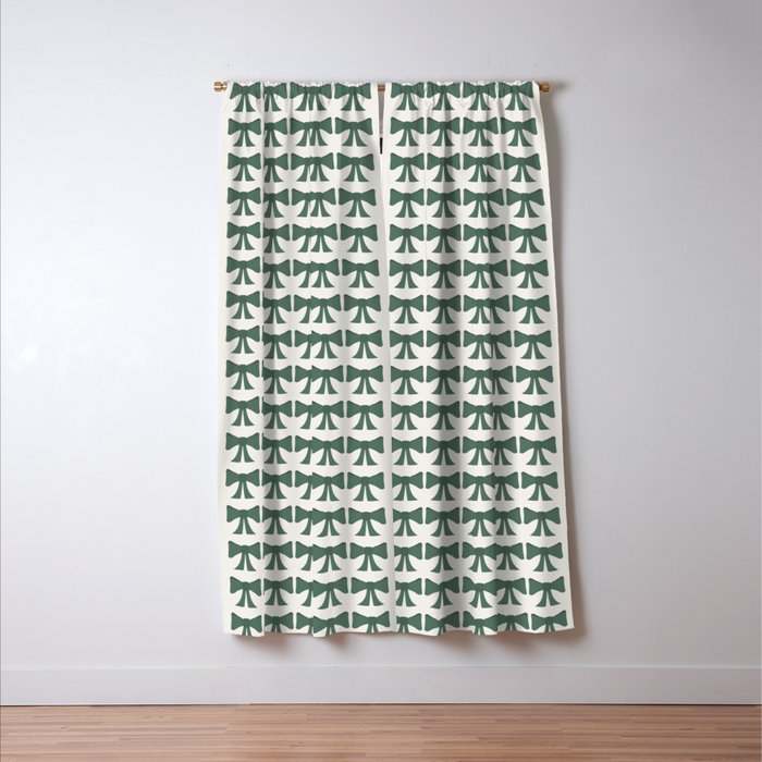 Vintage Bows IV Green Window Curtain Gallery Image 3