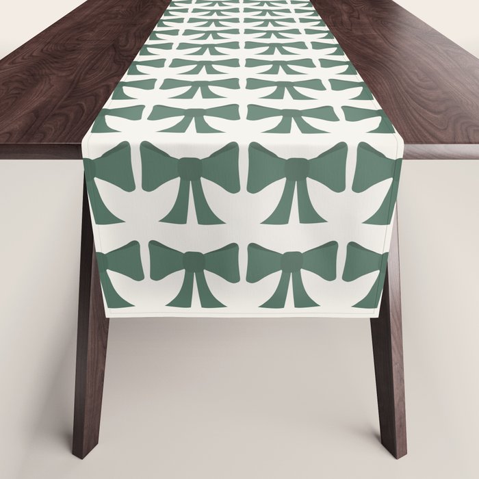 Vintage Bows IV Green Table Runner Gallery Image 1