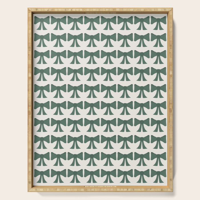 Vintage Bows IV Green Serving Tray Gallery Image 1