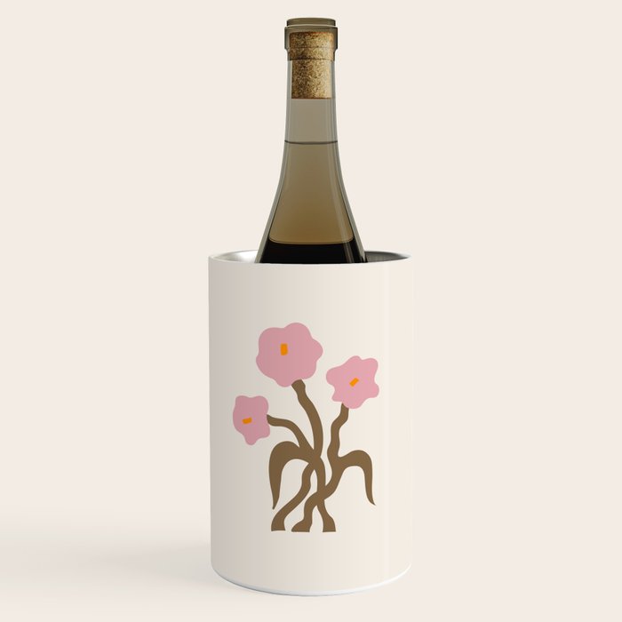 Flower Market, Vienna, Modern Art, Botanical retro art Wine Chiller Gallery Image 1