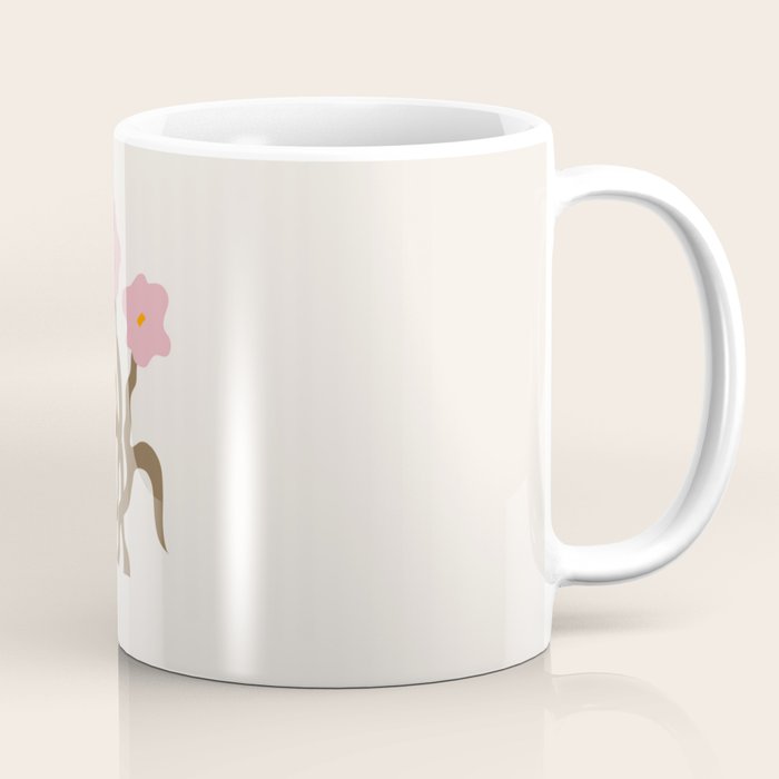 Flower Market, Vienna, Modern Art, Botanical retro art Coffee Mug Gallery Image 1