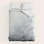 Gray Black Gradient Flowing Abstract Painting Comforter Gallery Image 6