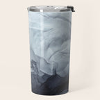 Gray Black Gradient Flowing Abstract Painting Travel Mug Gallery Image 2