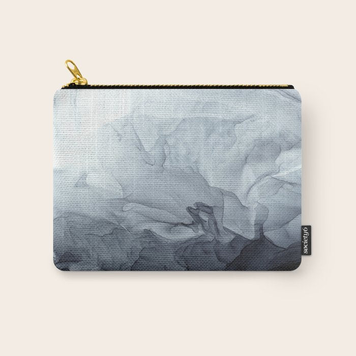 Gray Black Gradient Flowing Abstract Painting Carry All Pouch Gallery Image 1