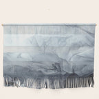 Gray Black Gradient Flowing Abstract Painting Wall Hanging Gallery Image 1