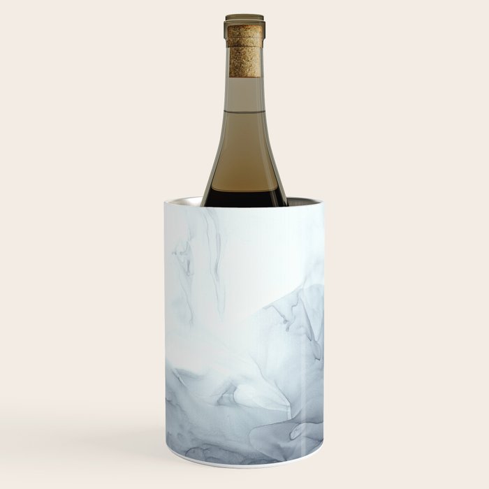 Gray Black Gradient Flowing Abstract Painting Wine Chiller Gallery Image 2
