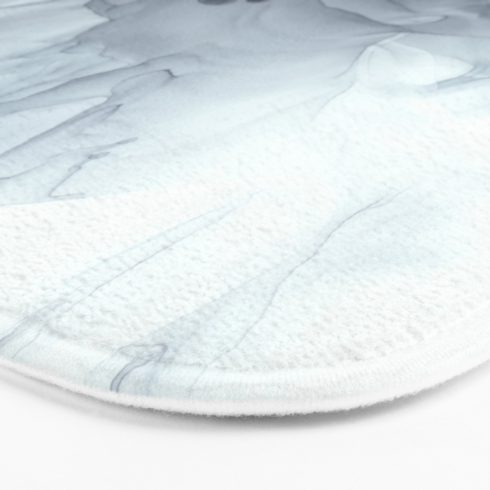Gray Black Gradient Flowing Abstract Painting Bath Mat Gallery Image 3