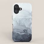 Gray Black Gradient Flowing Abstract Painting iPhone Case Gallery Image 1
