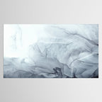 Gray Black Gradient Flowing Abstract Painting Tablecloth Gallery Image 2