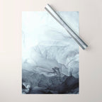 Gray Black Gradient Flowing Abstract Painting Wrapping Paper Gallery Image 1