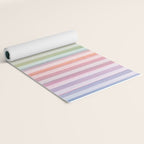 Colorful Soft Stripes Pattern Yoga Mat Gallery Image 2