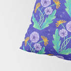 Dandelion Florals on Blue Pillow Sham Gallery Image 4