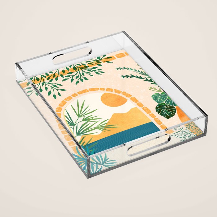 Resort Life Sunset Landscape / Villa Series Acrylic Tray Gallery Image 1