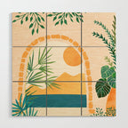 Resort Life Sunset Landscape / Villa Series Wood Wall Art Gallery Image 1